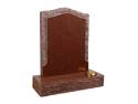 Rustic Pitched Red Granite Memorial Image