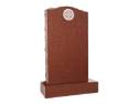 Rustic Pitched Red Granite Memorial Image