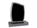 Rustic Pitched Black Granite Memorial Image