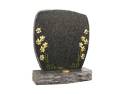 Rustic Pitched Black Granite Memorial Image