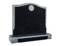 Rustic Pitched Black Granite Memorial Image
